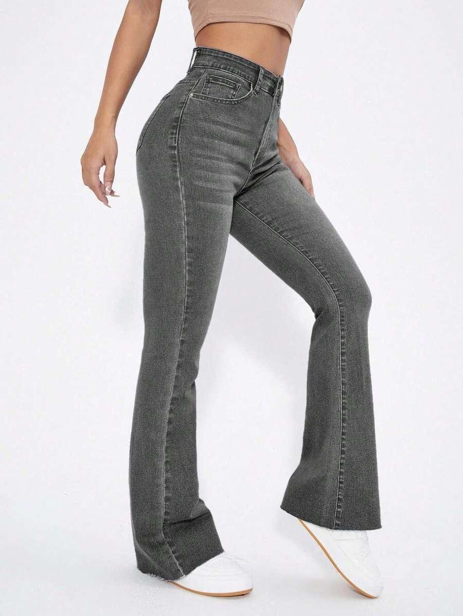 SZARE SPODNIE JEANS 