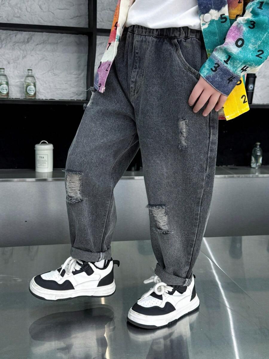 szare spodnie jeans