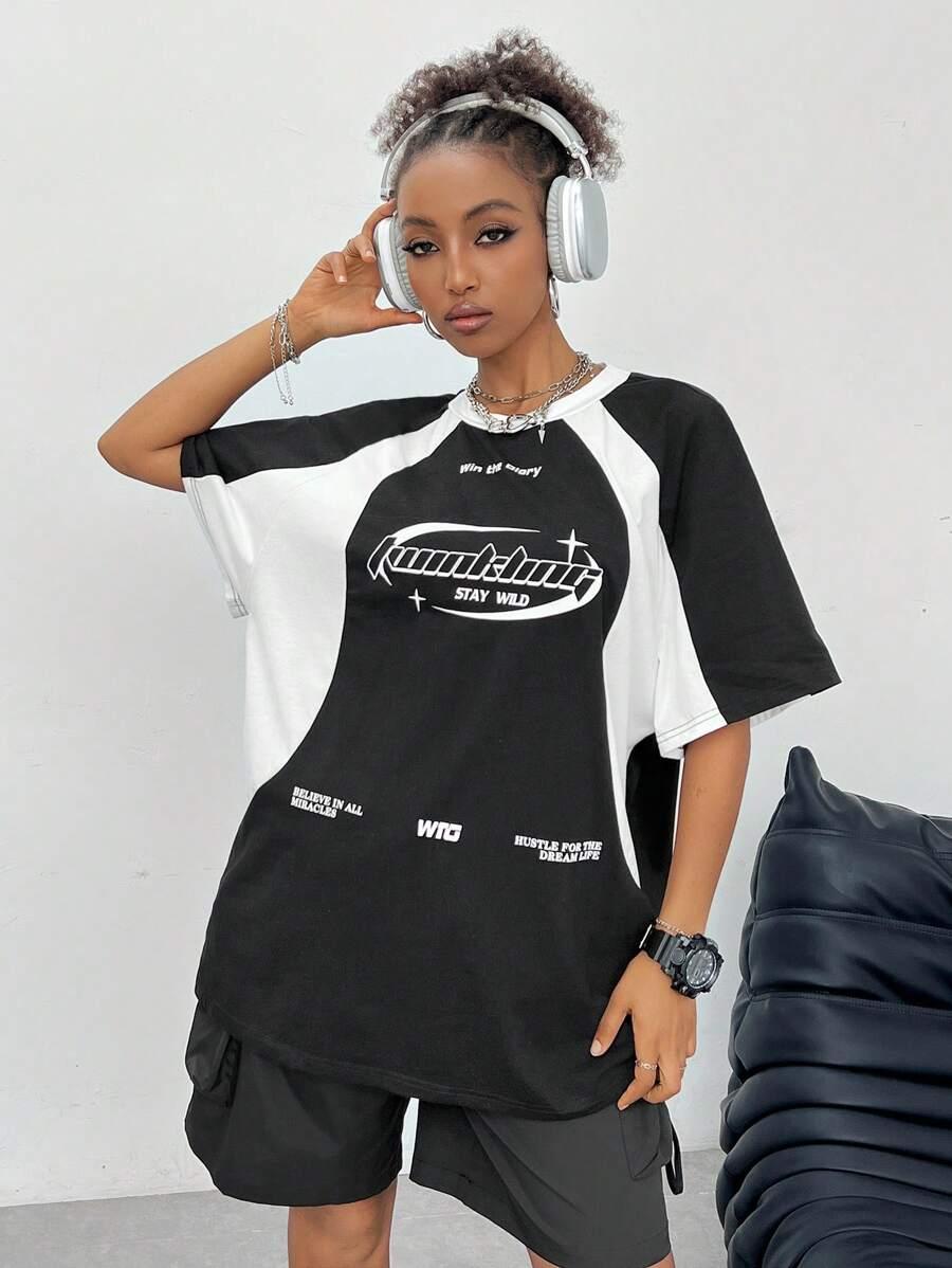 T-SHIRT KONTRAST NAPISY
