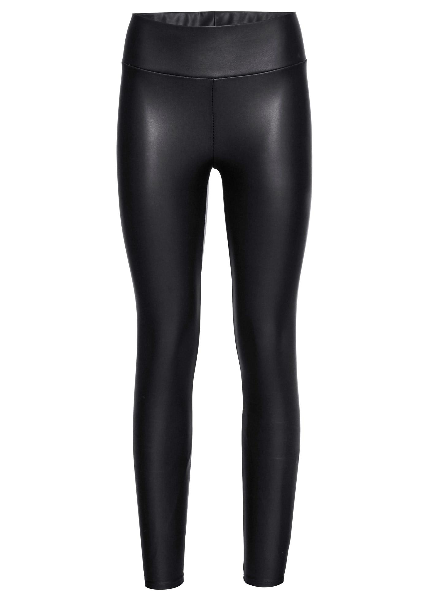 CZARNE LEGGINSY IMITACJA SKÓRY