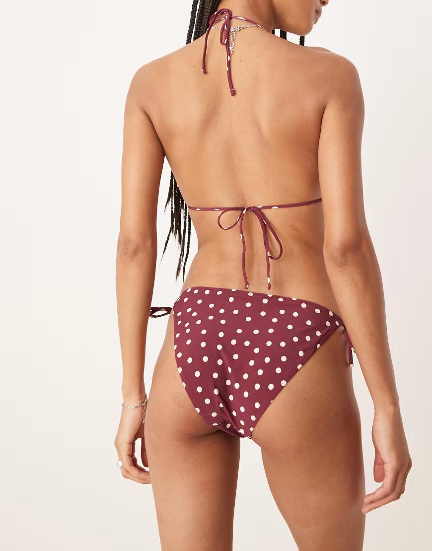 DÓŁ OD BIKINI wiązanie wzór groszki 
