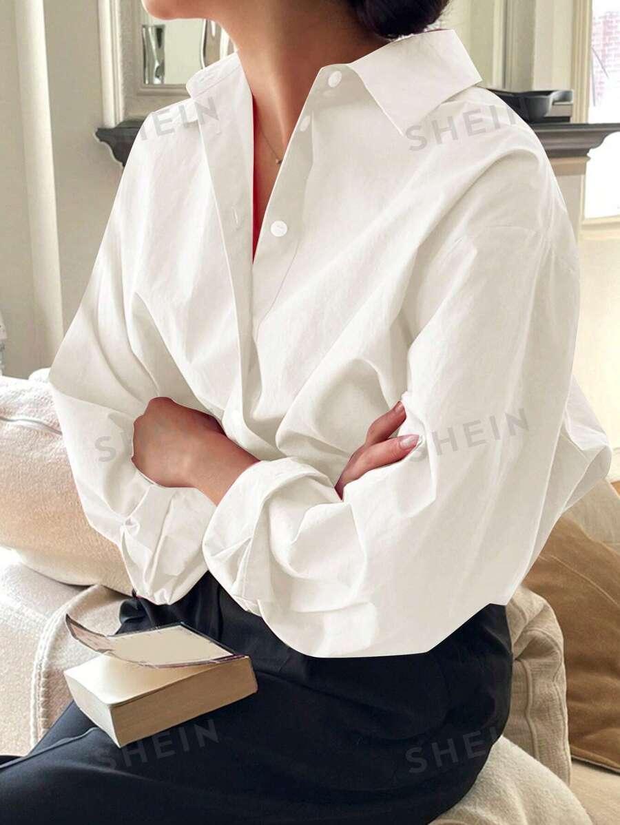 BIAŁA LUŹNA KOSZULA