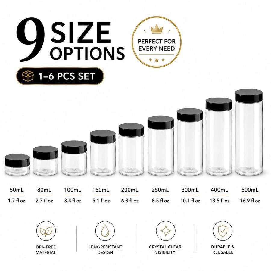 bezbarwny SŁOIK DO PRZECHOWYWANIA 2-pack