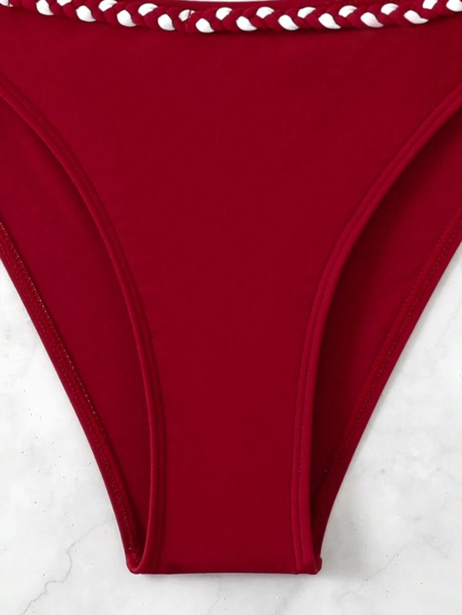 czerwony komplet bikini