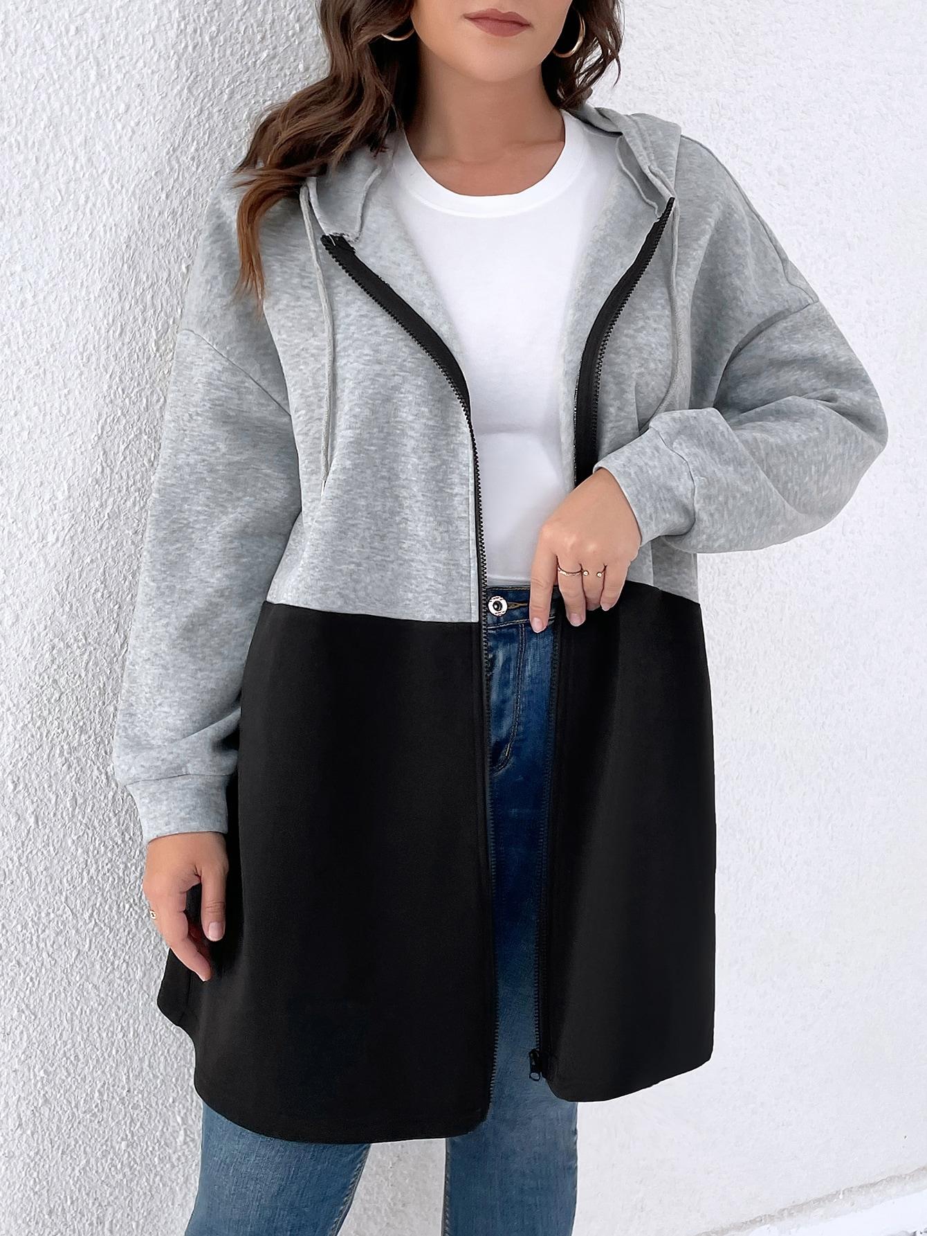 BLUZA Z KAPTUREM KONTRAST