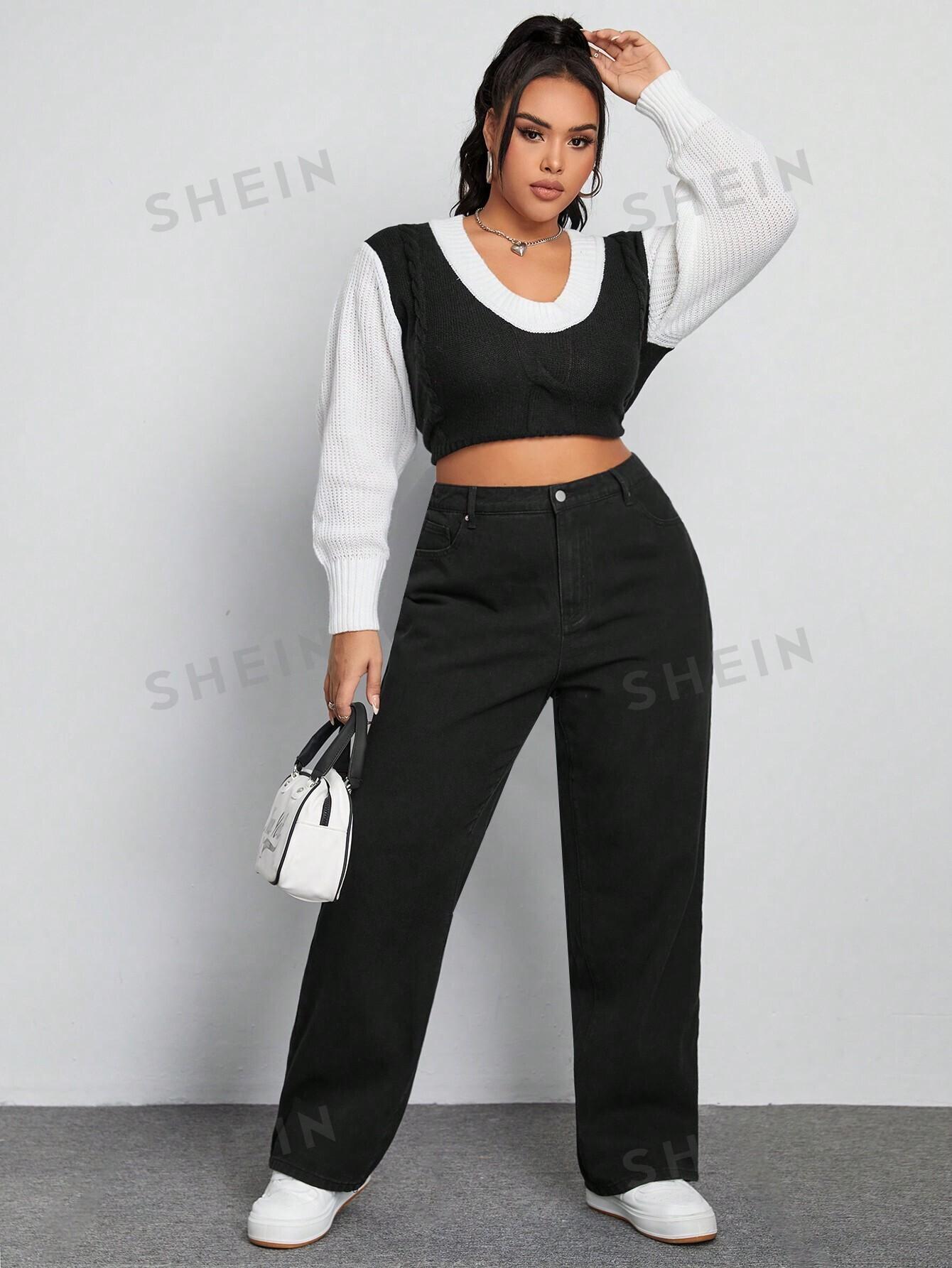 CZARNE SPODNIE JEANS
