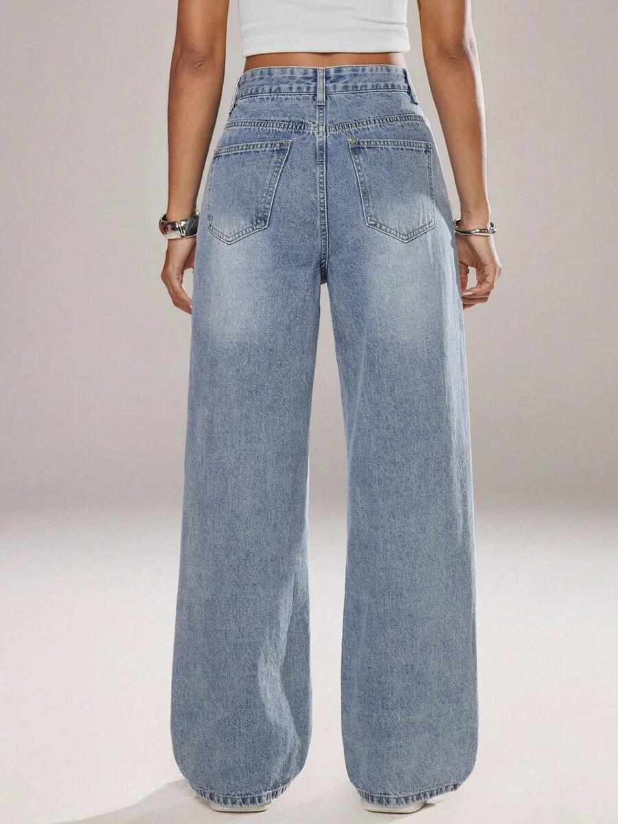 NIEBIESKIE SPODNIE JEANS