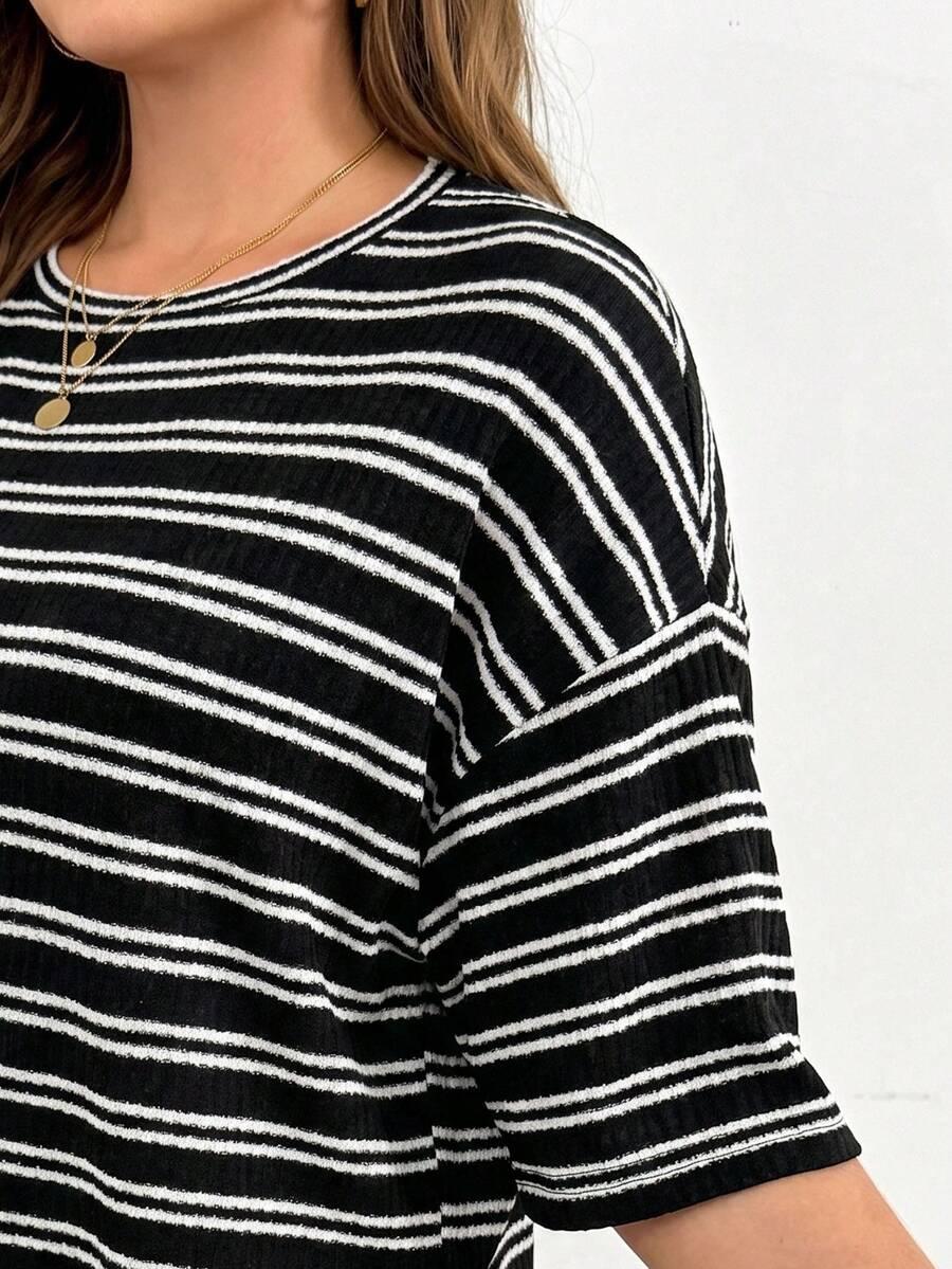 bluzka w paski oversize