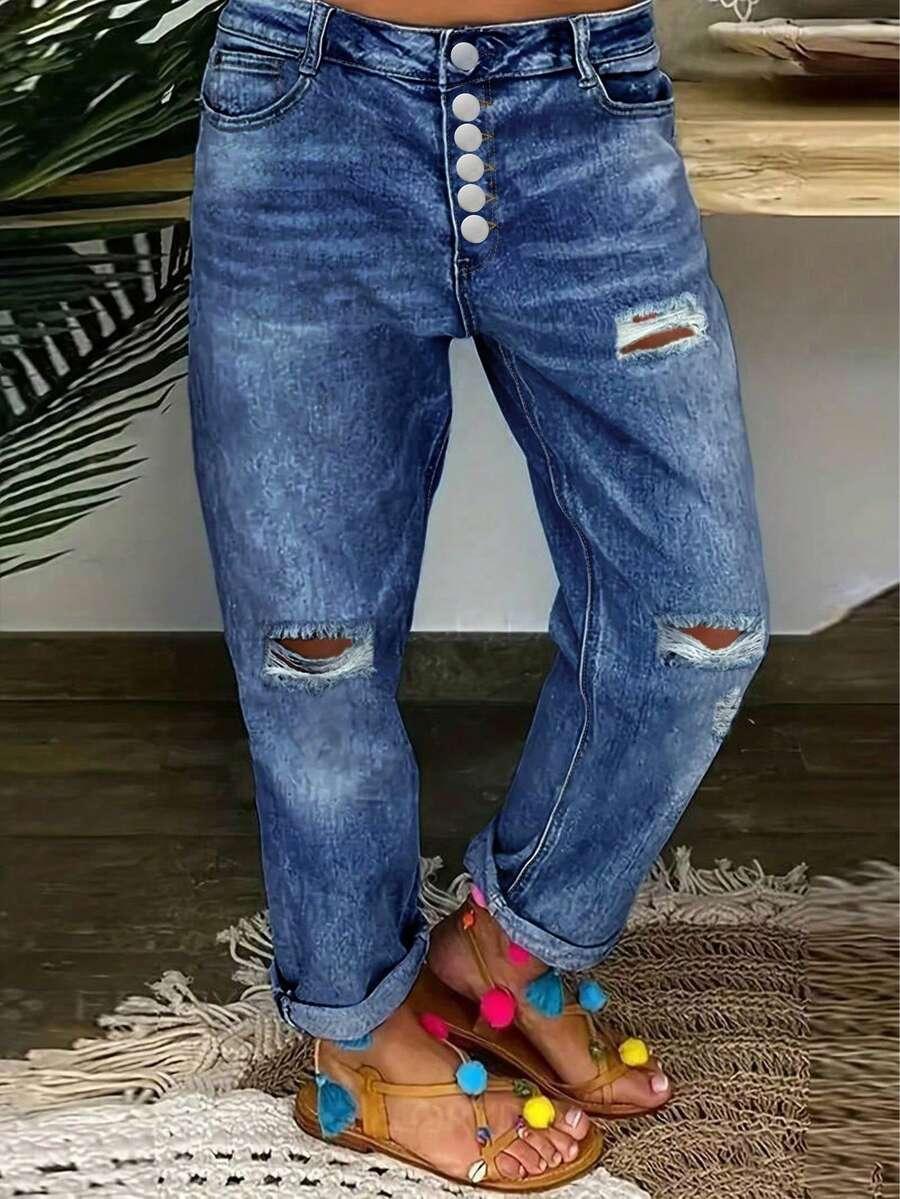 niebieskie spodnie jeans