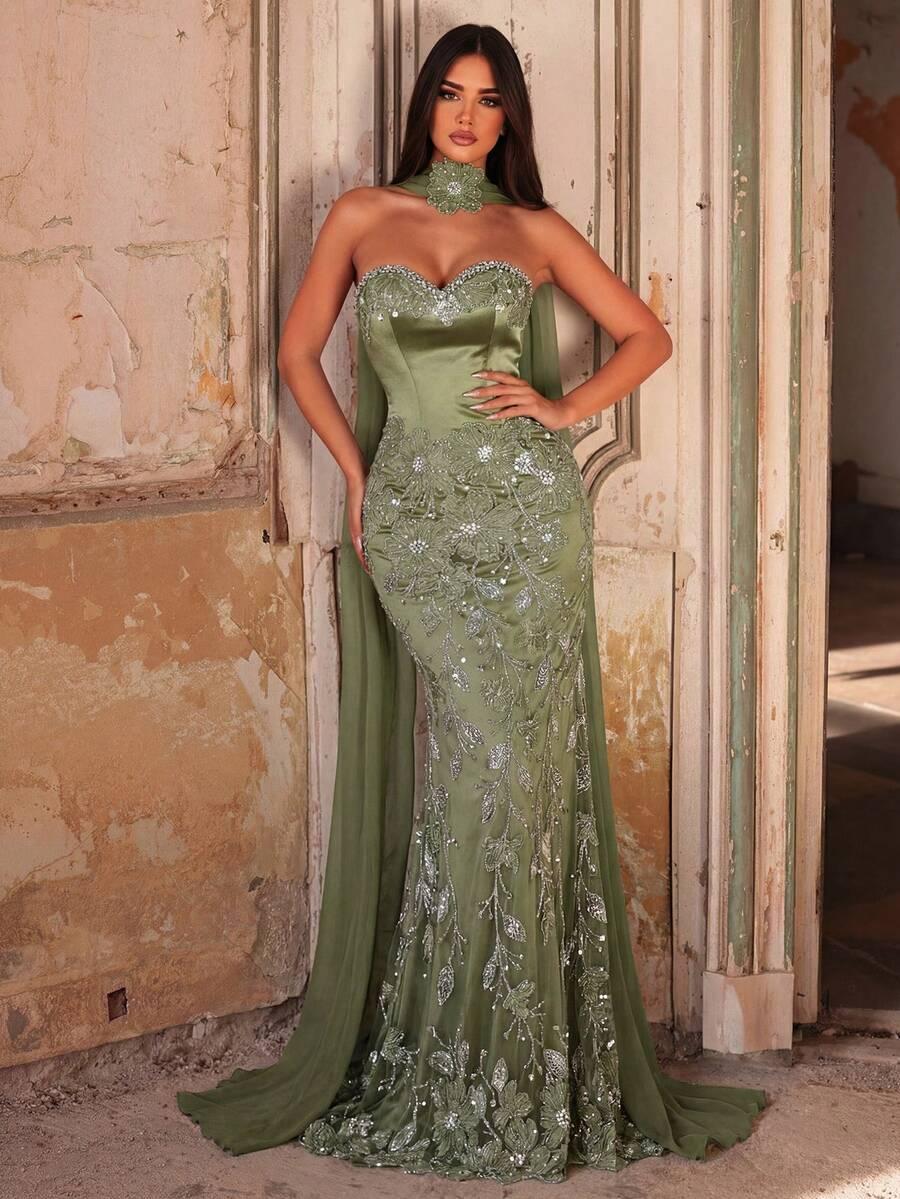 ZIELONA MAXI SUKIENKA