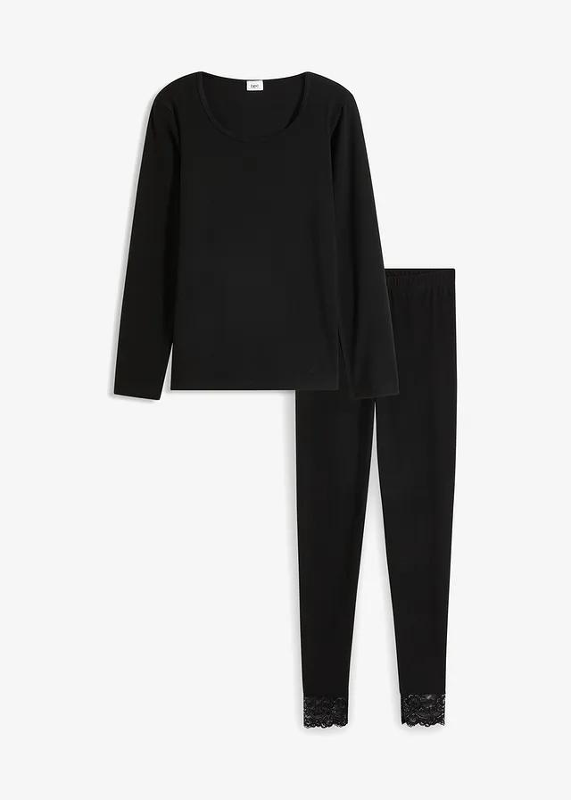 CZARNE LEGGINSY KORONKA