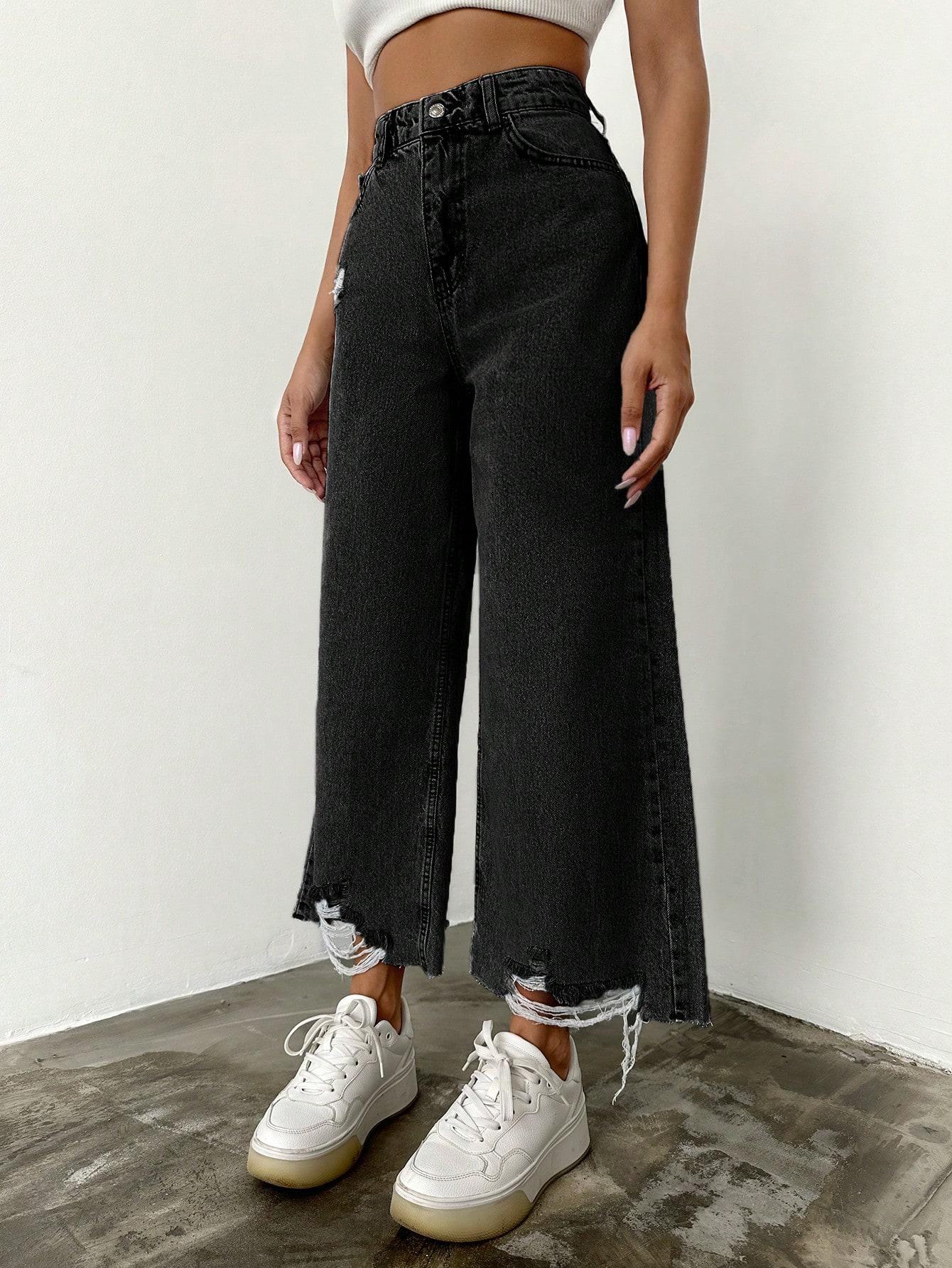 SPODNIE JEANS RIPPED