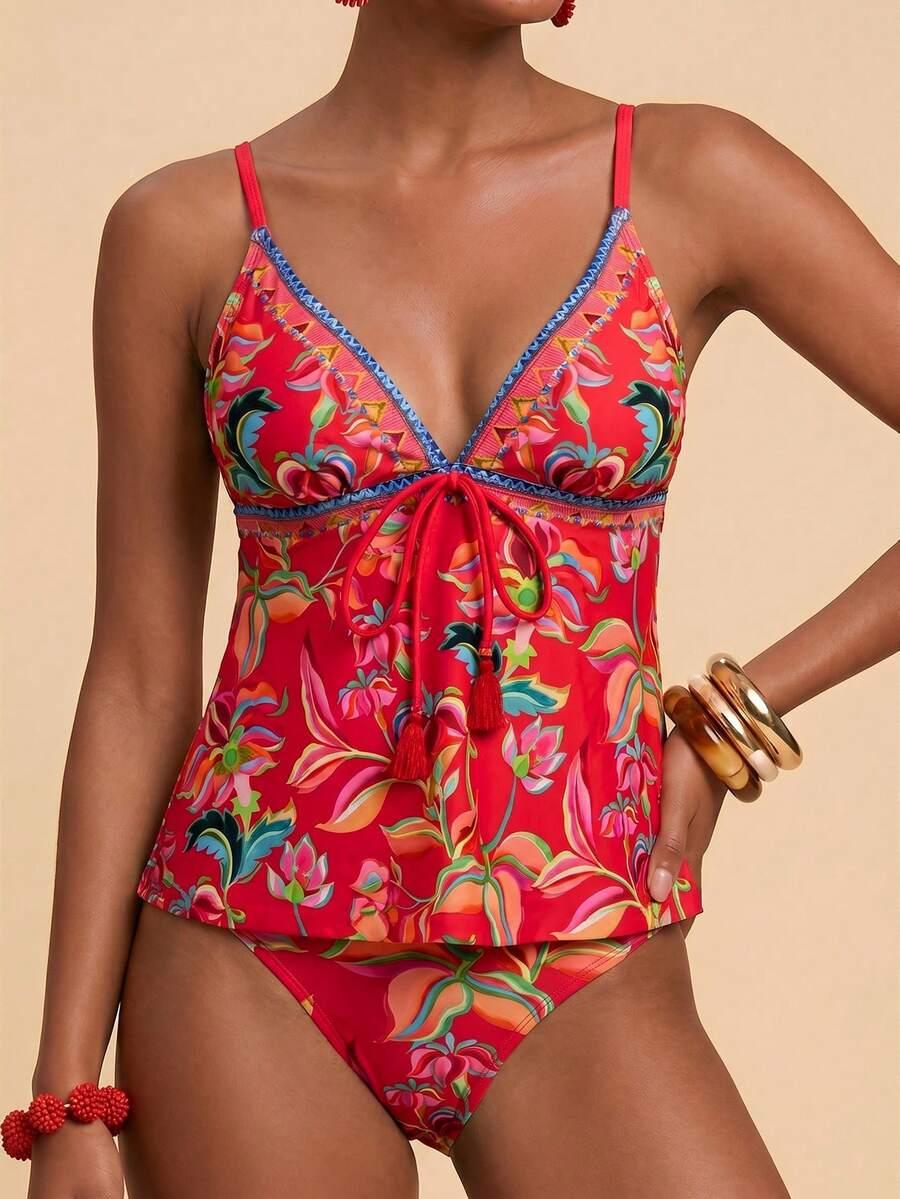 komplet tankini wzór