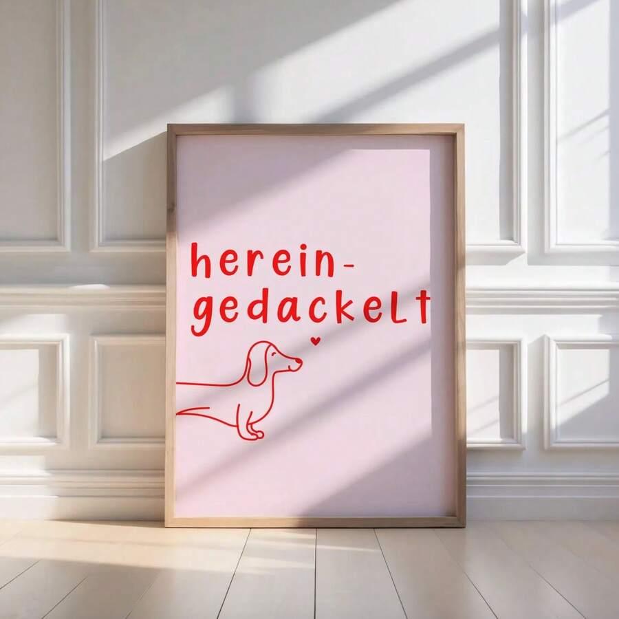 różowy plakat wzór