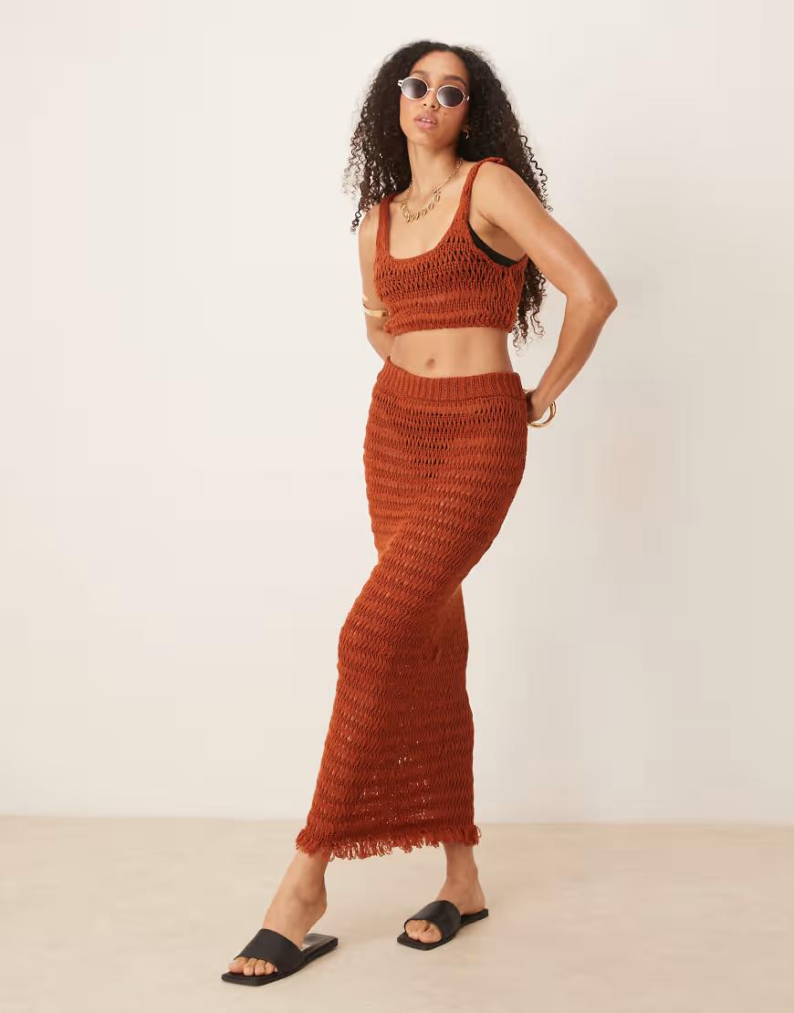 dzianinowy plażowy crop top