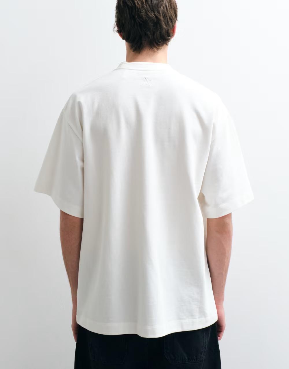 biały oversize t-shirt krótki rękaw