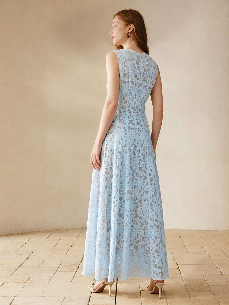 NIEBIESKA MAXI SUKIENKA