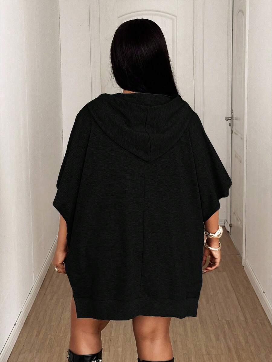 czarna mini sukienka oversize