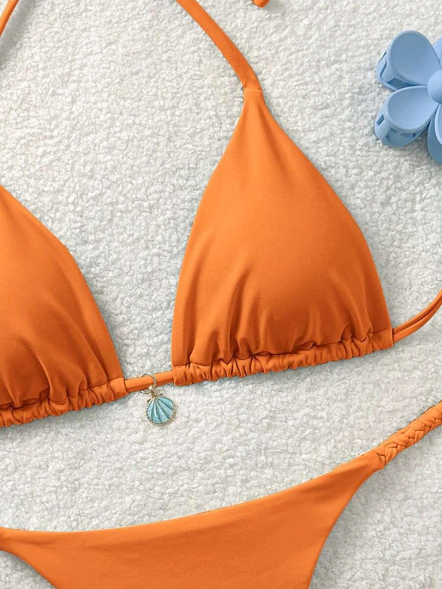 DWUCZĘŚCIOWE BIKINI DAMSKIE NEONOWE
