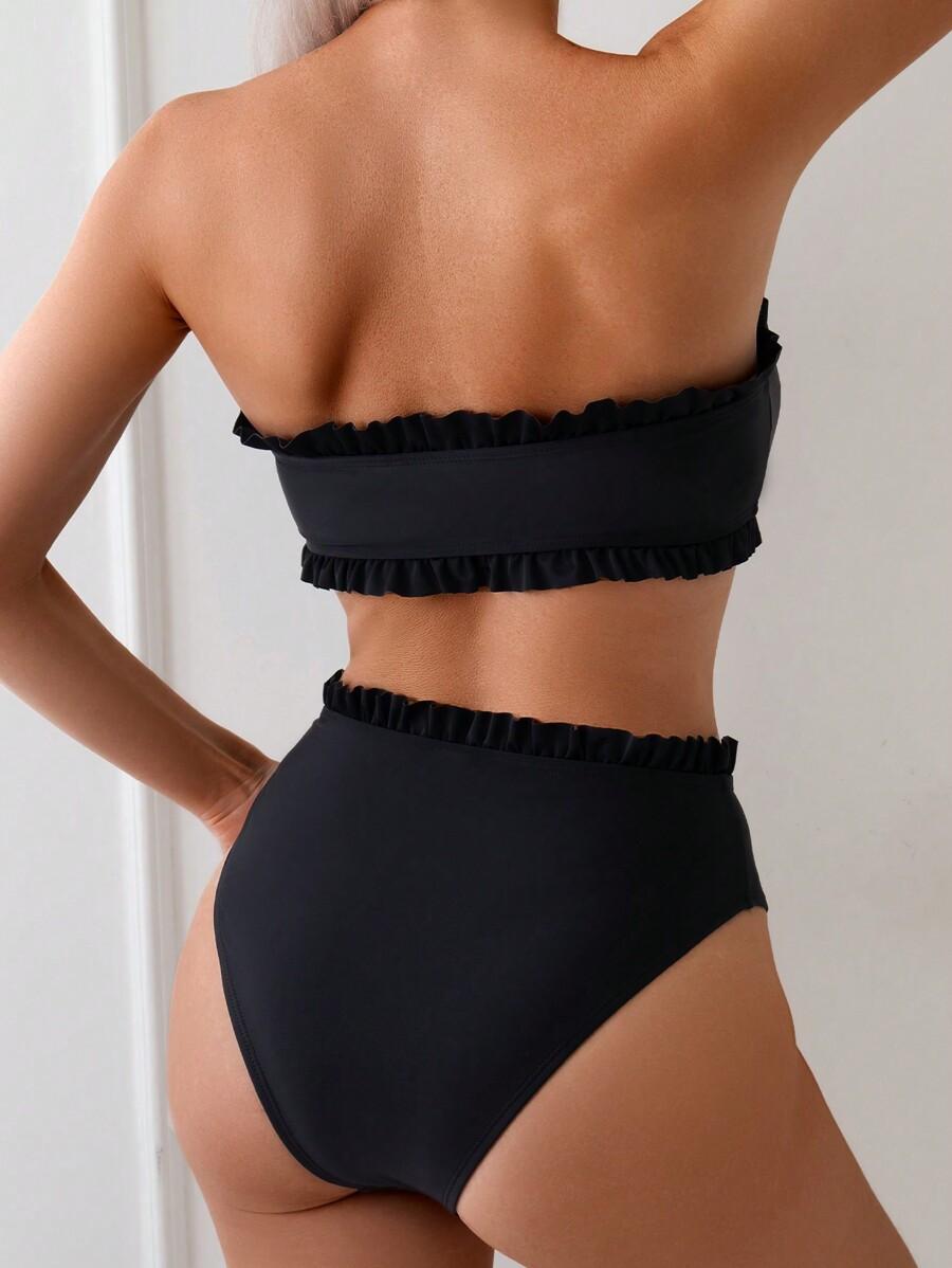 CZARNE DWUCZĘŚCIOWE BIKINI DAMSKIE