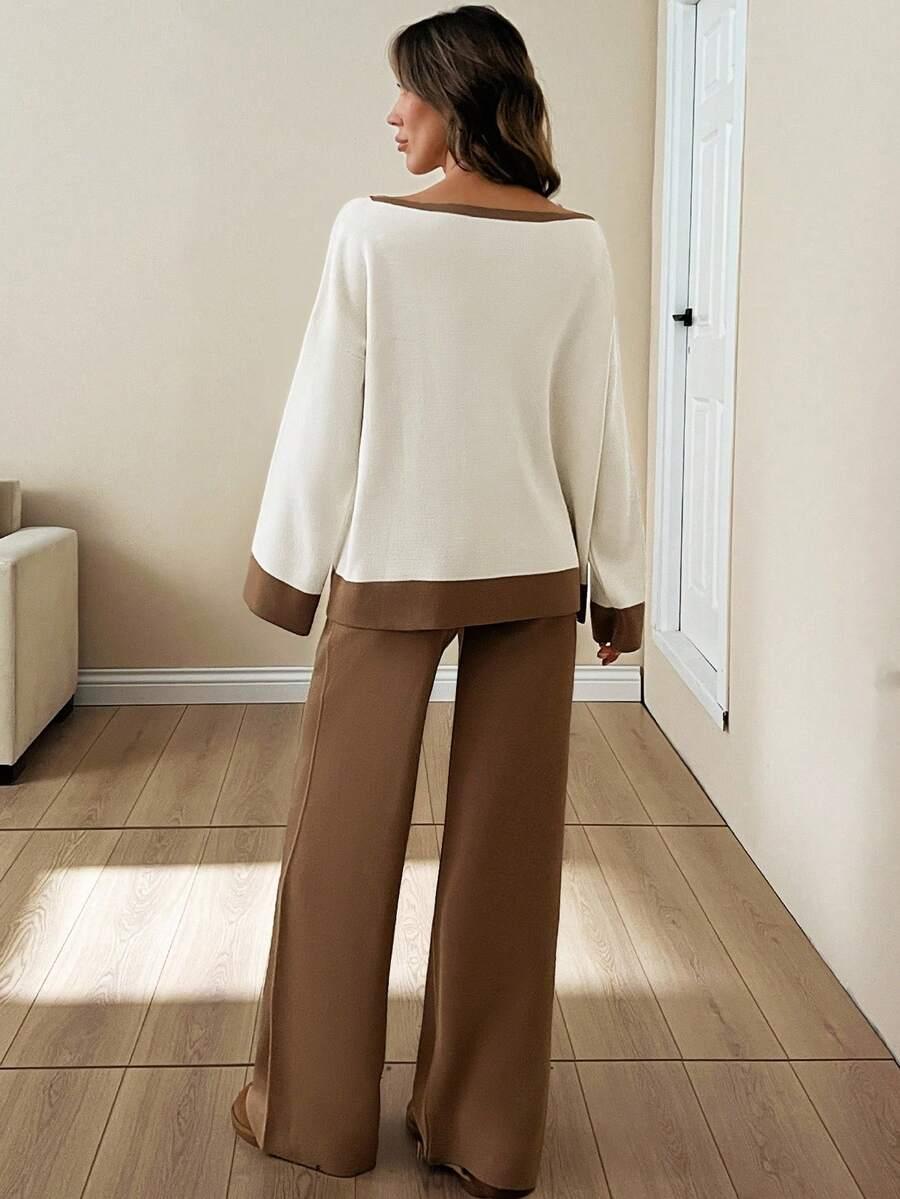 SWETER SPODNIE KOMPLET