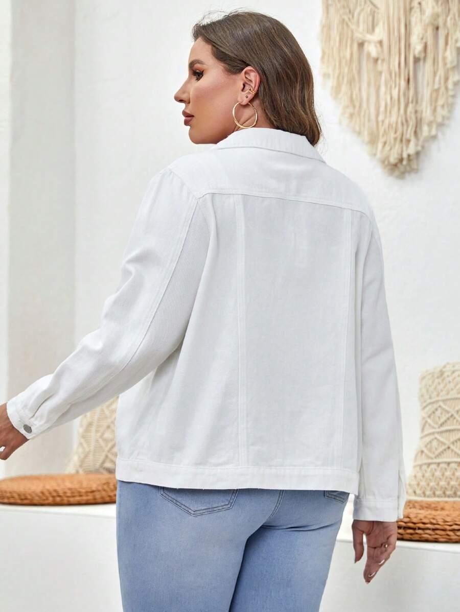 biała kurtka jeans 