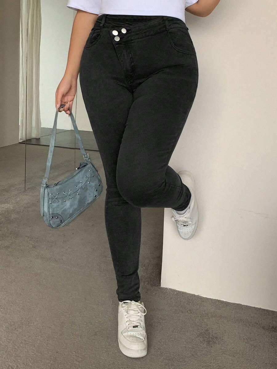 SPODNIE RURKI JEANS WYSOKI STAN