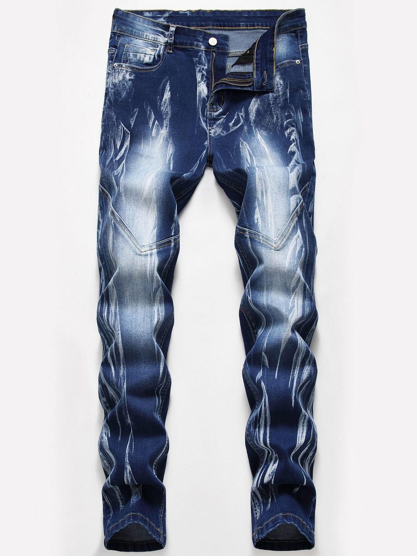 niebieskie spodnie jeansowe przetarcia