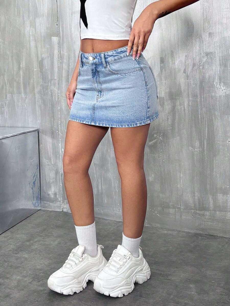 jeanswa mini spódnica