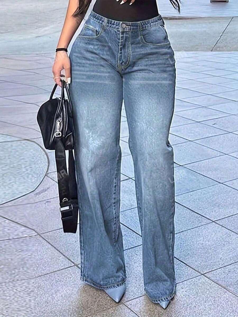 NIEBIESKIE SPODNIE JEANS
