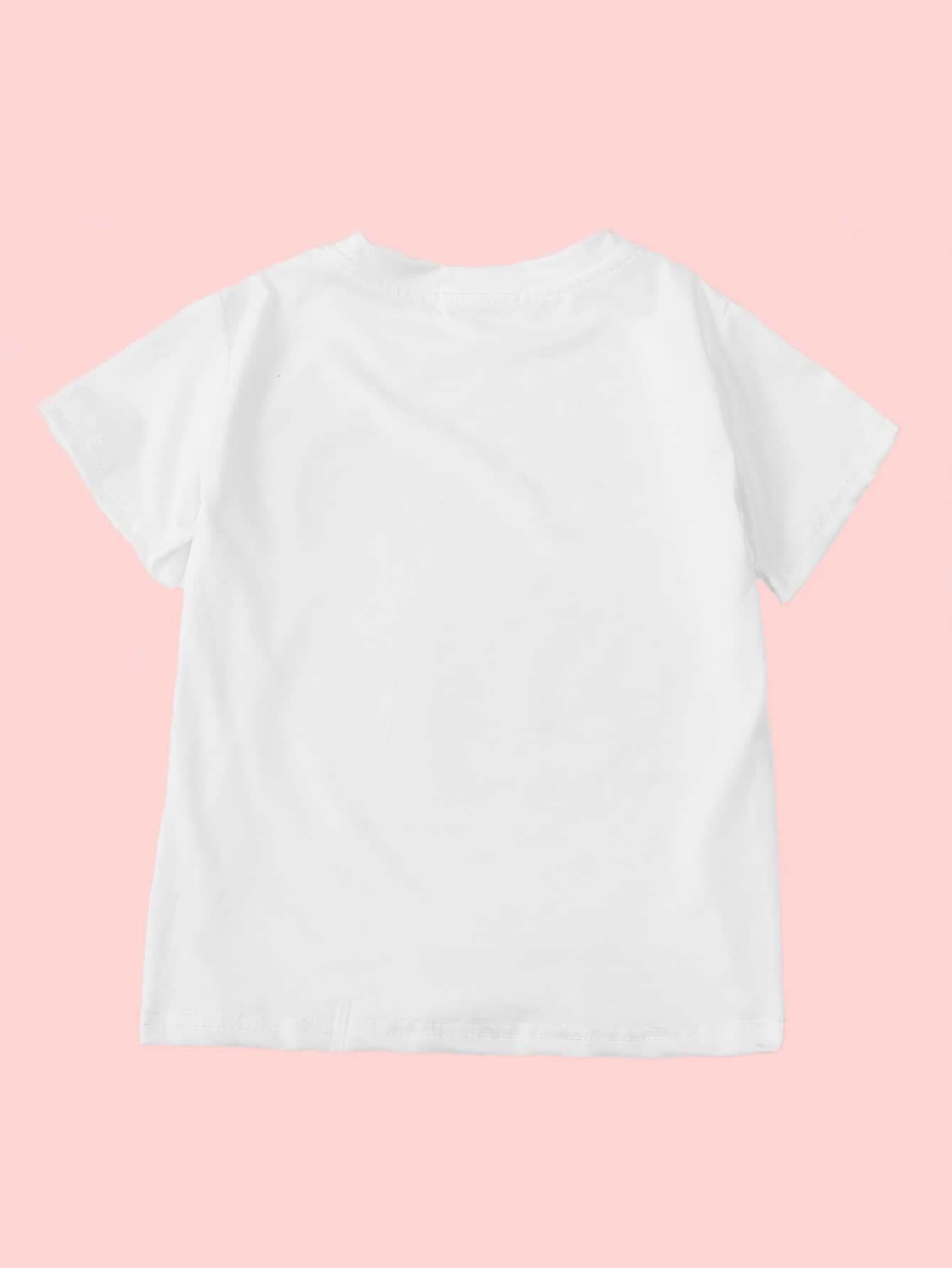biały t-shirt print