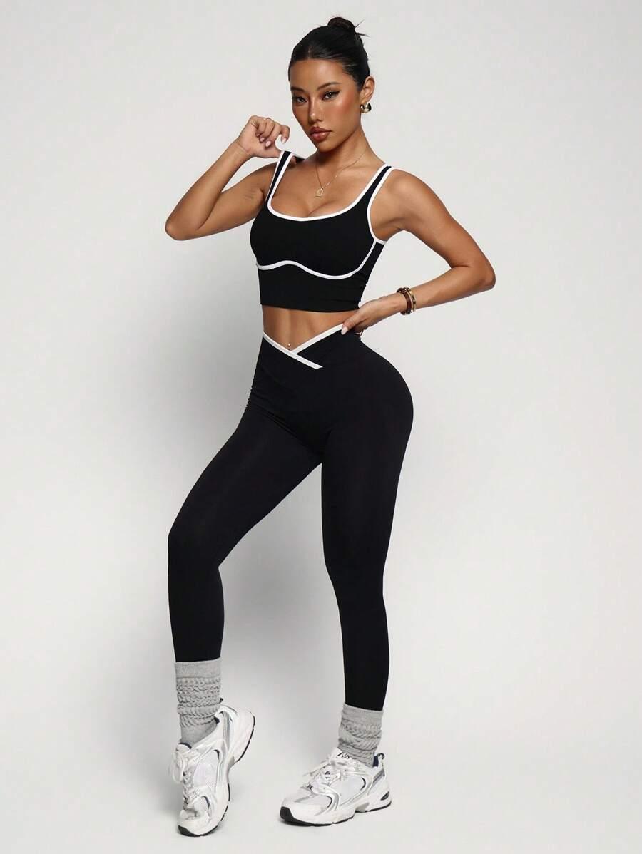 TOP LEGGINSY KOMPLET SPORTOWY