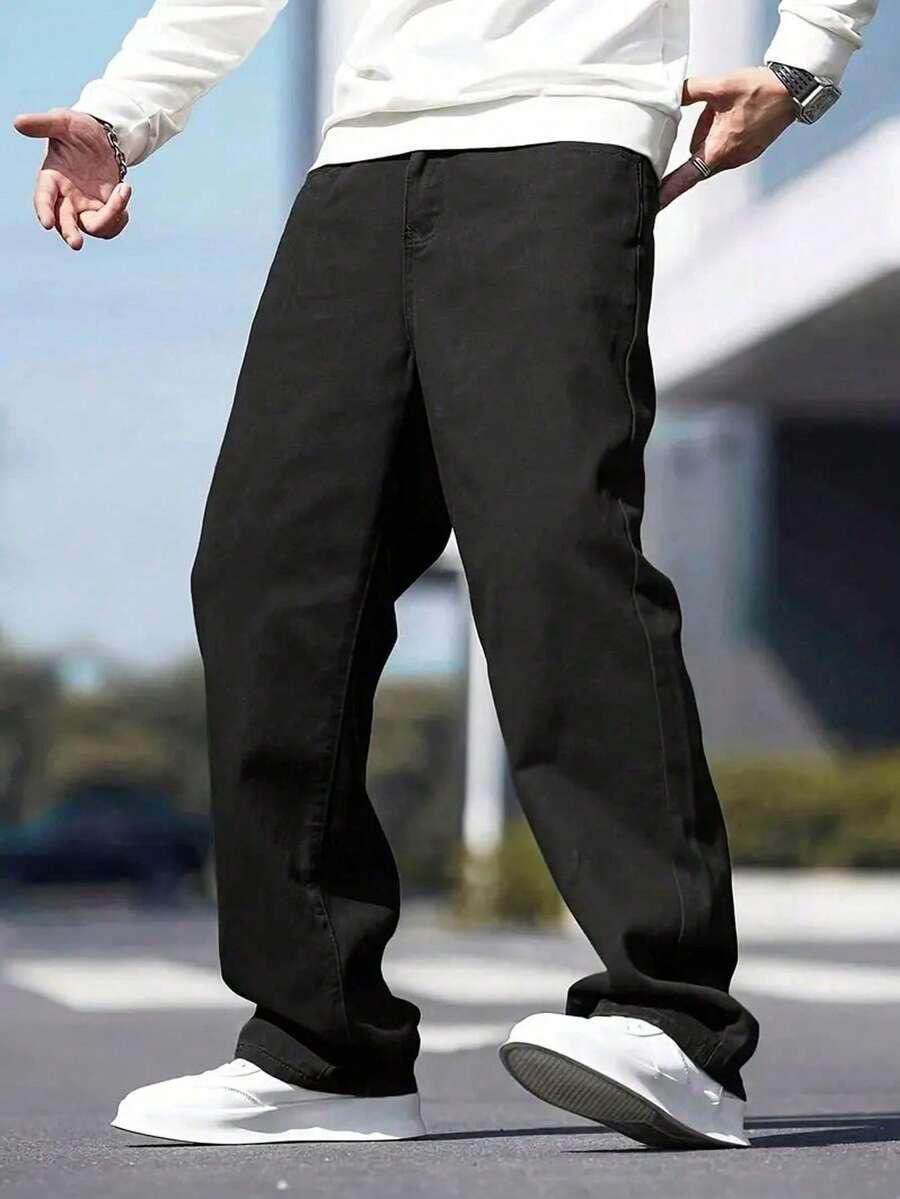 CZARNE SPODNIE JEANS