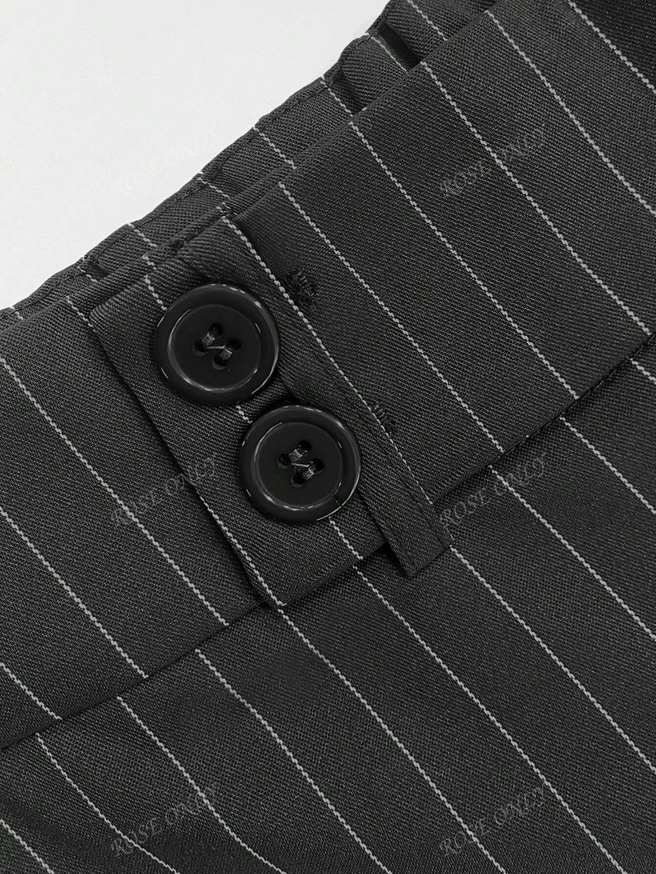 SPODNIE WZÓR PASKI Z NISKIM STANEM