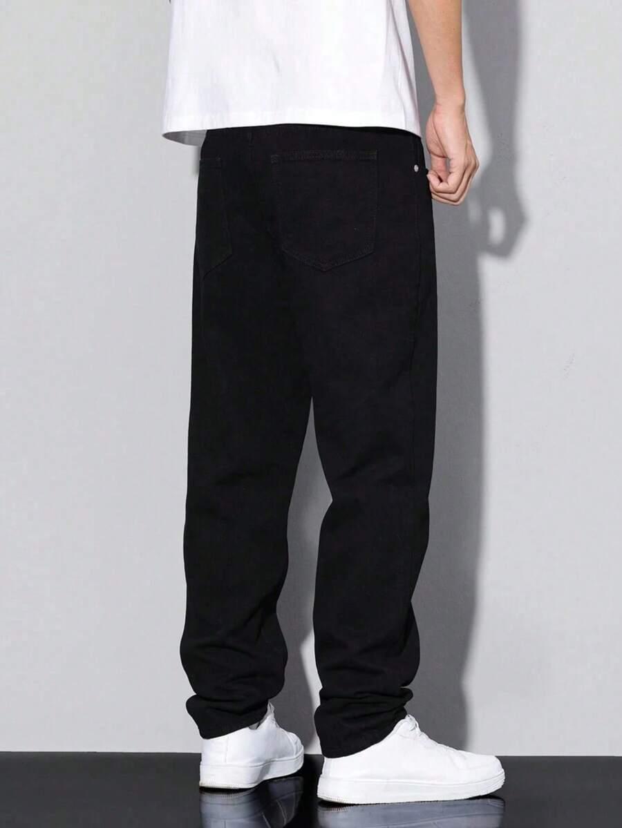 CZARNE SPODNIE JEANS