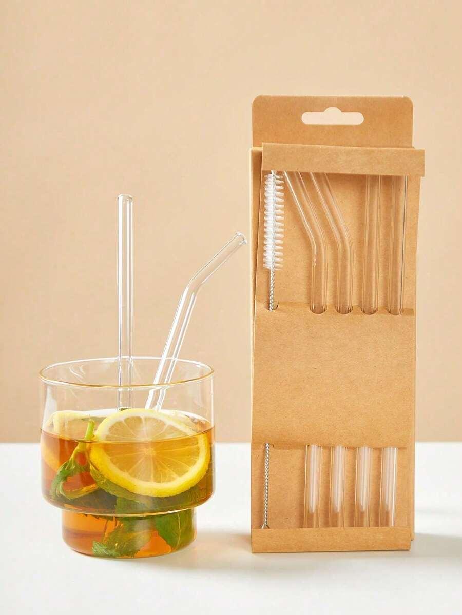 szklane słomki 4-pack