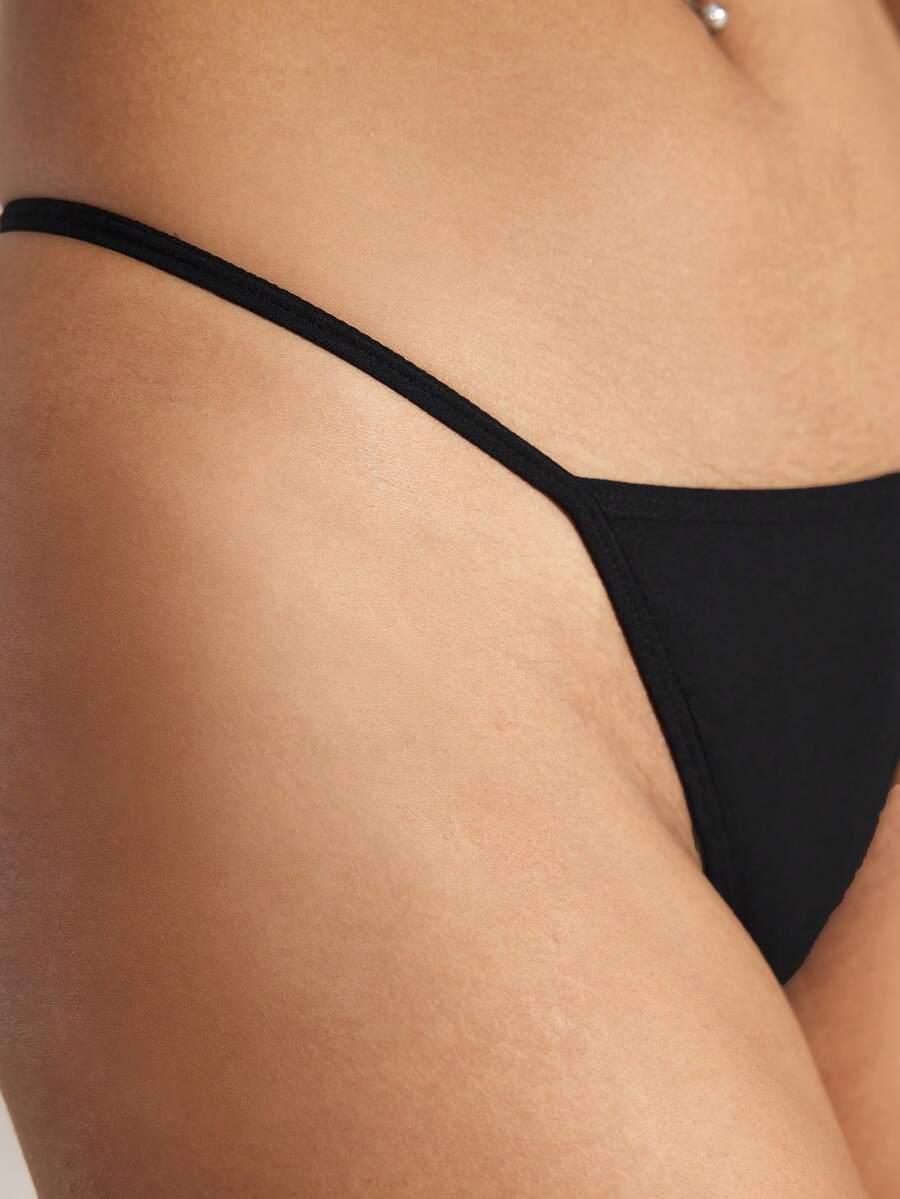 CZARNE MAJTKI STRINGI 2-PACK
