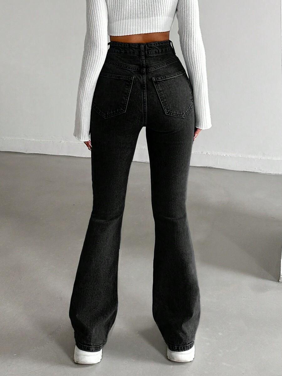 SPODNIE JEANS DZWONY WYSOKI STAN