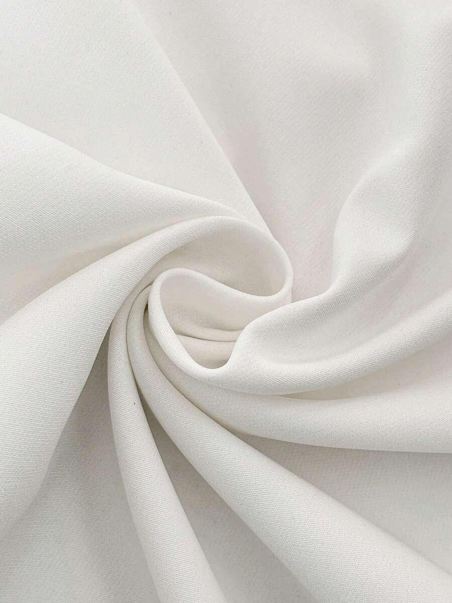 biały kombinezon v-neck