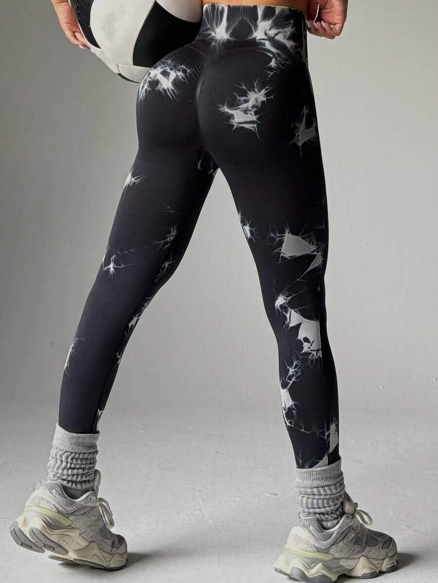 legginsy sportowe print