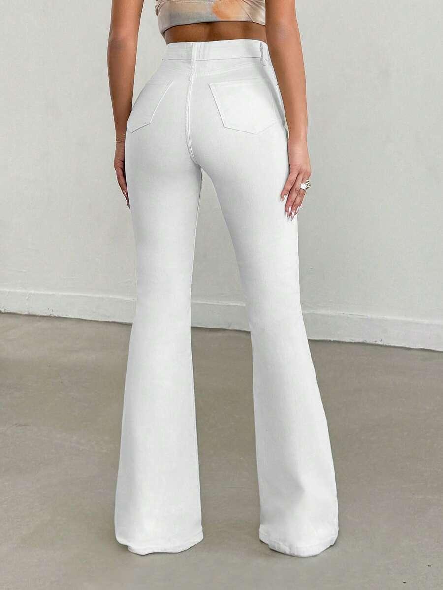 BIAŁE SPODNIE JEANS
