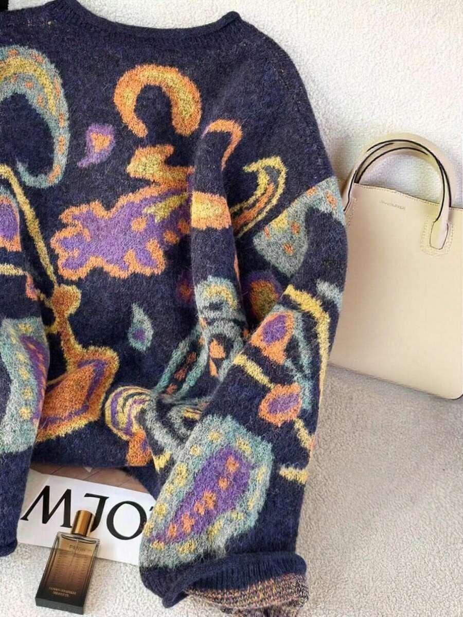 SWETER KARDIGAN PRINT