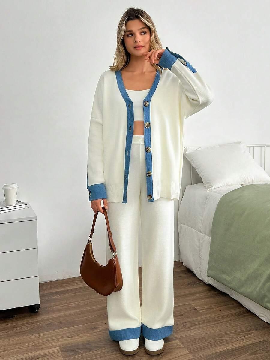 SWETER SPODNIE KOMPLET