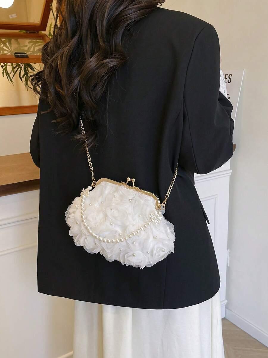 biała torebka zdobienie