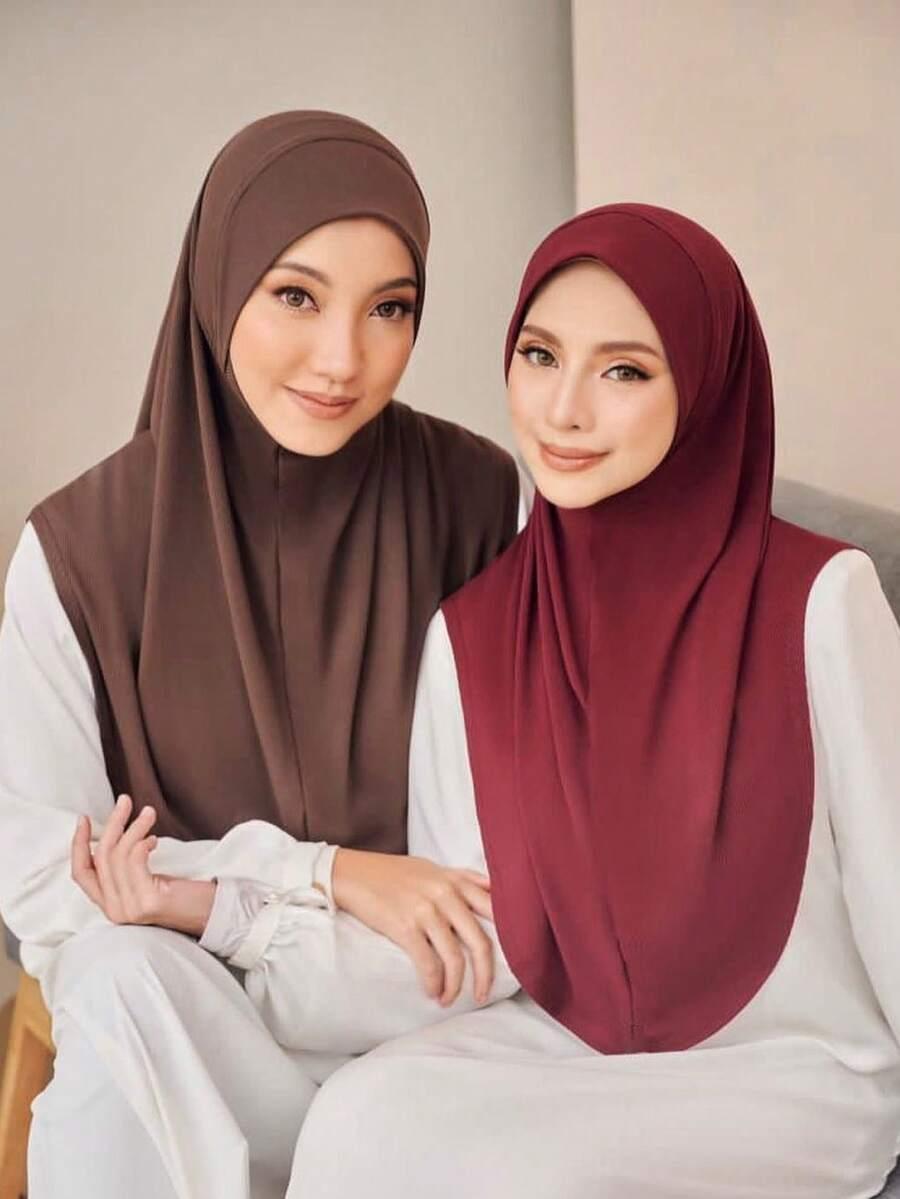 HIJAB 2 SZTUKI BIAŁY I CZARNY