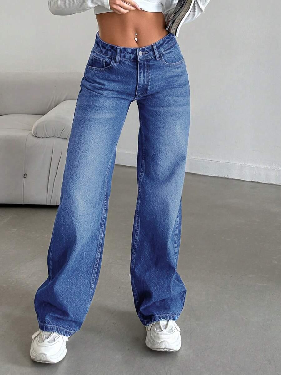 NIEBIESKIE SPODNIE JEANS