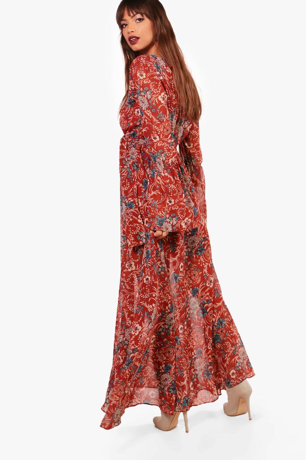 SUKIENKA MAXI W KWIATY 