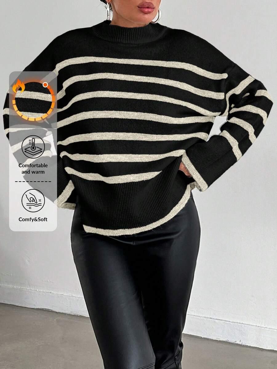 CZARNY SWETER PASKI