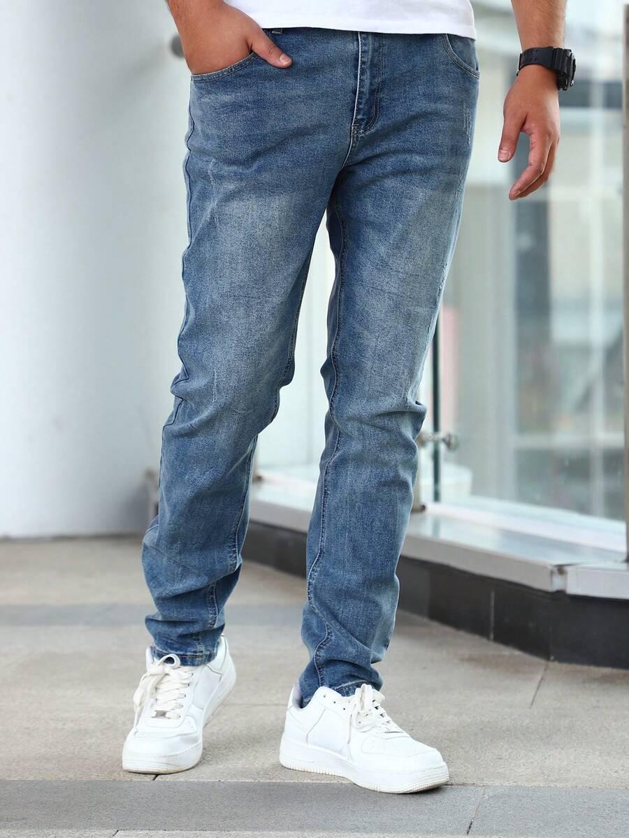 niebieskie JEANSY  casual