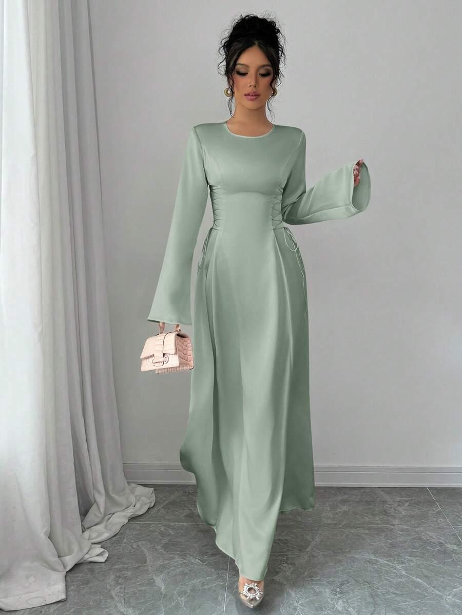 ZIELONA SUKIENKA MAXI